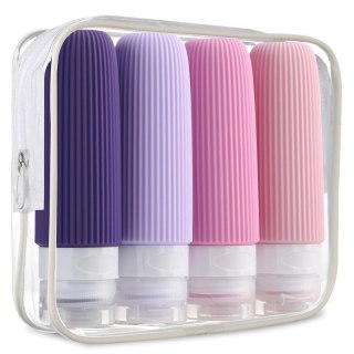 Zestaw silikonowych pojemniczków, buteleczek podróżnych 4w1 90ml KS137WZ1