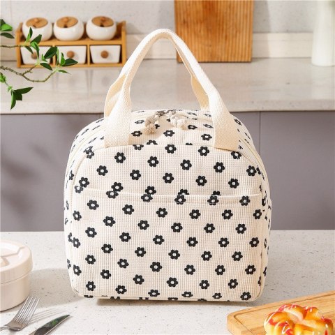 Torba termiczna do przenoszenia żywności LUNCH BOX stokrotki 26x21x18cm PJM45