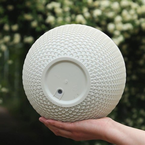 Doniczka wisząca szara duża Rattan Design 26 cm ROS10GRAF