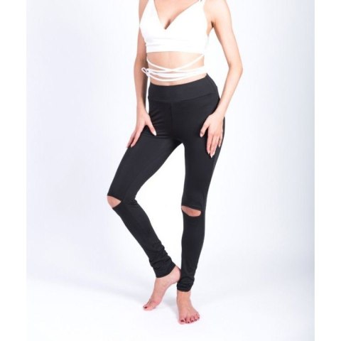 Sportowe Legginsy Fitness Trening Czarne LEG19L