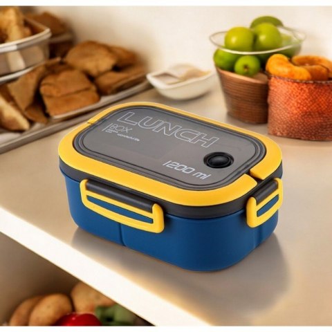 Śniadaniówka LUNCH BOX ze sztućcami 21 x 14,5 x 8cm granat PJM44GRAN