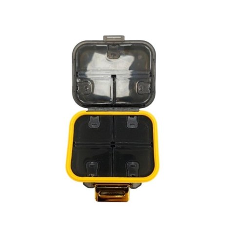 Organizer, kasetka, szkatułka na leki z przegródkami, granatowa 8x7x3,5cm CB80N