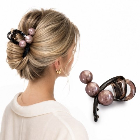 Spinka do włosów, do koka, elegancka klamra XL z kuleczkami SP473