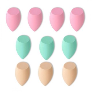 Zestaw 10 szt. miękkich gąbeczek do makijażu, blender PASTEL MINT GB11